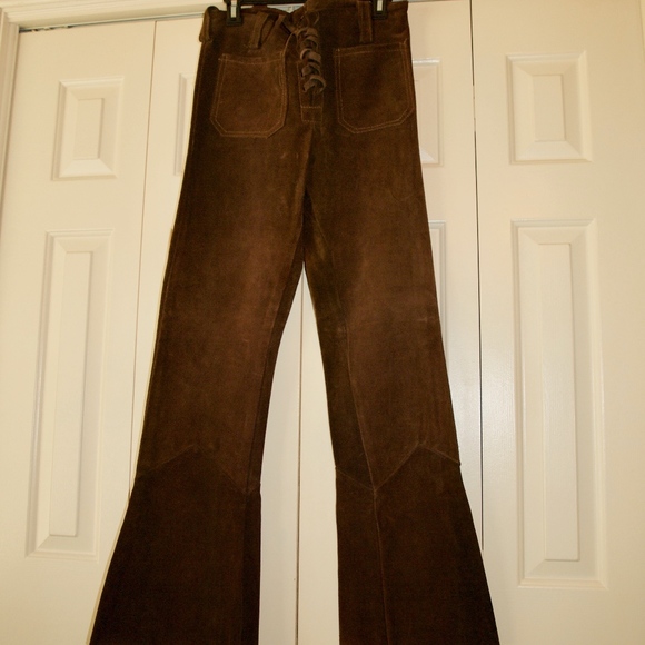 Other - VINTAGE 70's - Genuine Suede Lace up All Leather Bell Bottoms!